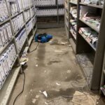 Dégât des eaux dans magasin d'archives